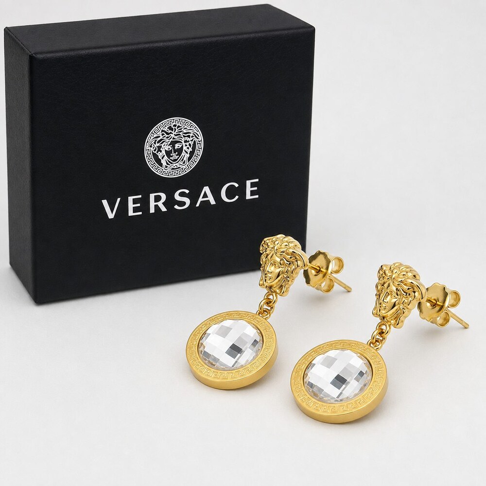 Versace Bold Statement Earrings Style 9 | New with Box - Picture 5 of 9